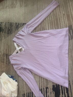 Lilly Pulitzer Pink Luxletic Areli Pullover Top Criss Cross Back 

Size Large